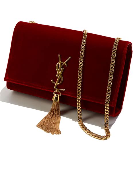 red and black ysl bag|red ysl bag with tassel.